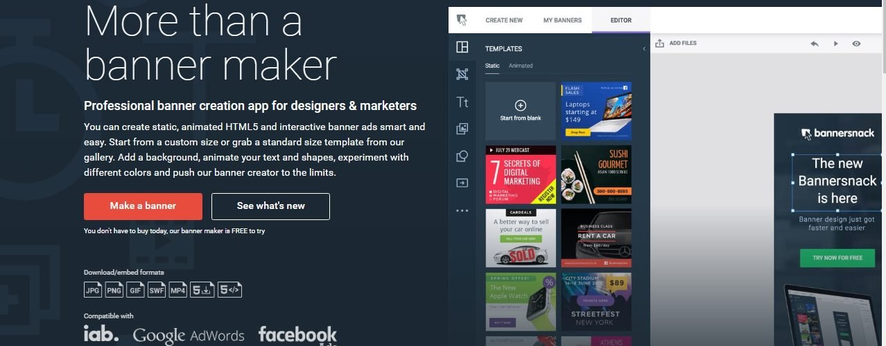 Bannersnack Com Review Free Online Banner Maker Tool